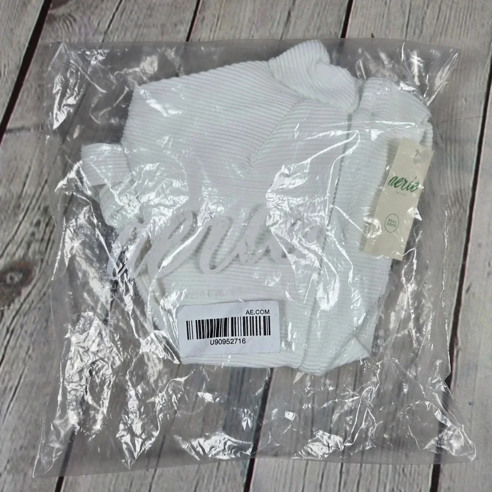 Aerie Scoop Ribbed Bikini‎ Swim Top White XXS